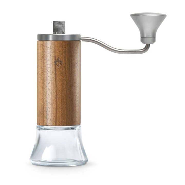 EUREKA BABY HAND GRINDER WALNUT & GLASS