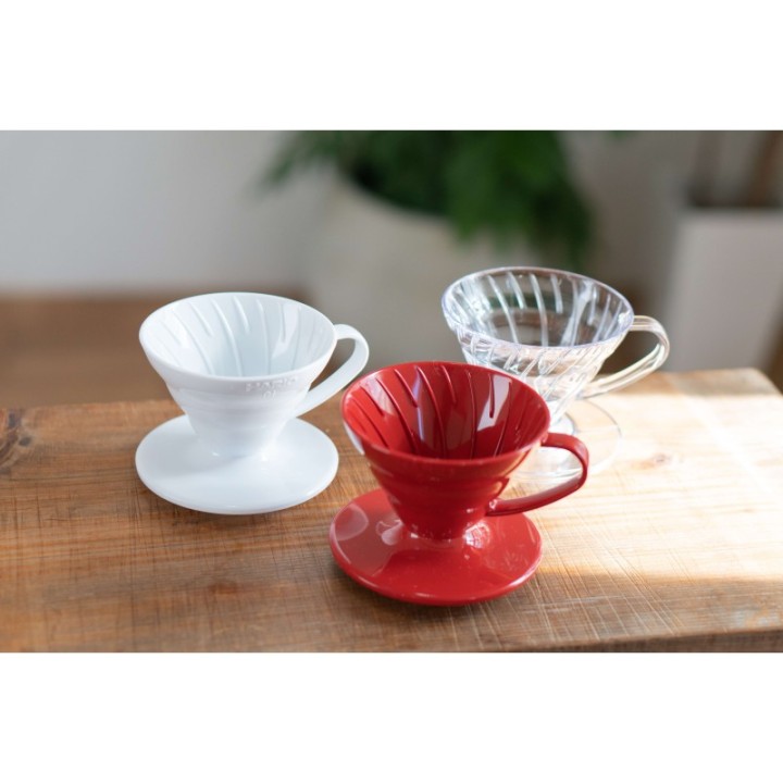 HARIO DRIPPER V60 01 PLASTIC WHITE - 2