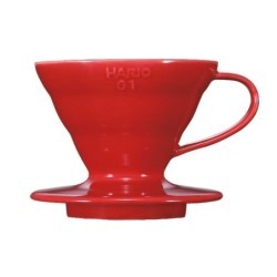 Hario v60 01 Coffee Dripper Ceramica Rosso