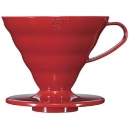 HARIO V60 02 COFFEE DRIPPER CERAMIC RED