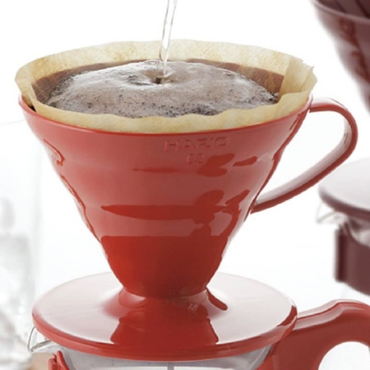 HARIO V60 02 COFFEE DRIPPER CERAMICA ROSSO - 2