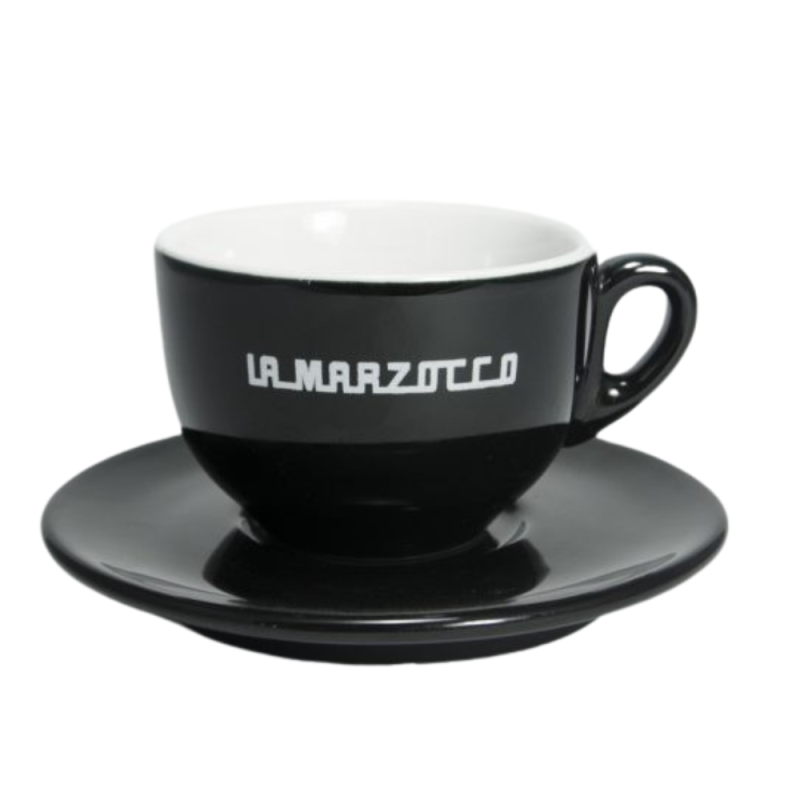 la marzocco taza de cappuccino linea – negro