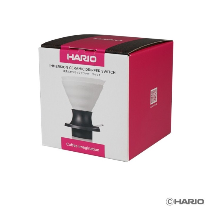 HARIO IMMERSION COFFEE DRIPPER SWITCH WHITE CERAMIC - 2