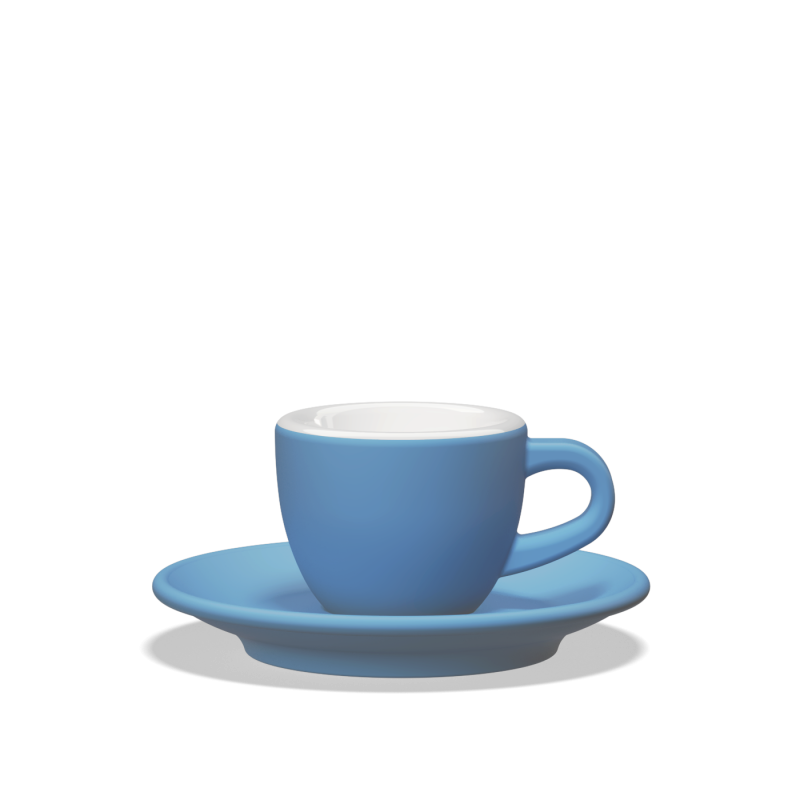 Clubhouse Tulip Espresso Cup 70cc with Saucer - Porcelain