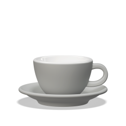 Clubhouse Tulip Cappuccino Cup 210cc - Porcelain & Saucer