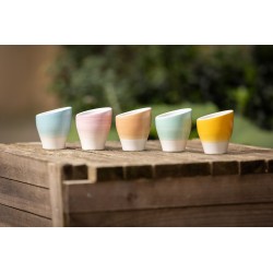 clubhouse volcano 70cc – set de 2 tazas espresso de porcelana