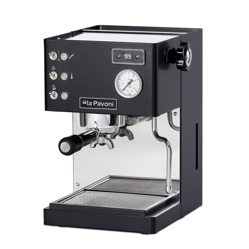 La Pavoni Casabar PID Black Espresso Machine - Brass Boiler