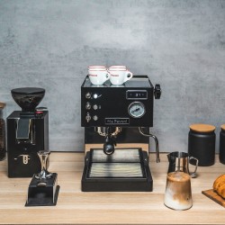 La Pavoni Casabar PID Black Espresso Machine - Brass Boiler