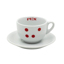 Tazza Cappuccino Ecs "Dots" Con Piattino - Set Di 6