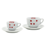 ECS Cappuccino Cup "Dots" with Saucer - Set of 6