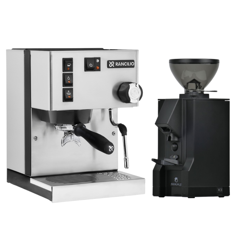 Rancilio Silvia V6 + Eureka Mignon Manuale Espresso Bundle