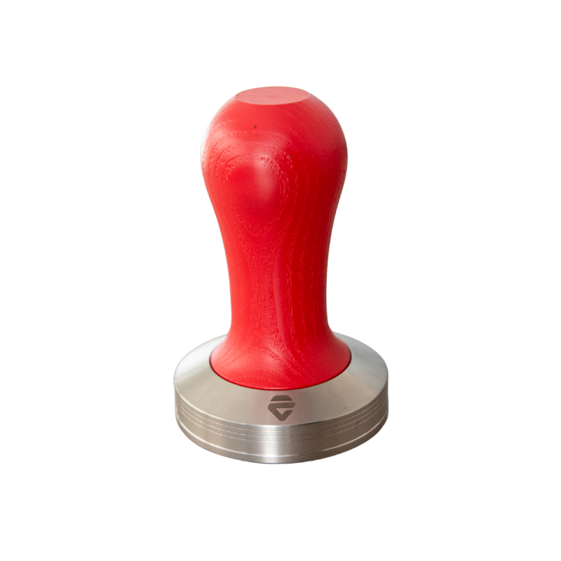 lelit tamper madera roja 58,55 mm – base de acero inoxidable