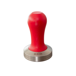 lelit tamper madera roja 58,55 mm – base de acero inoxidable