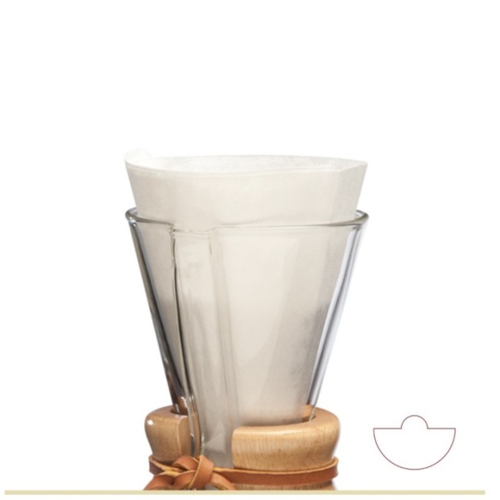 Chemex 展開されたハーフムーンペーパーフィルターfp-2 100個。 - 2