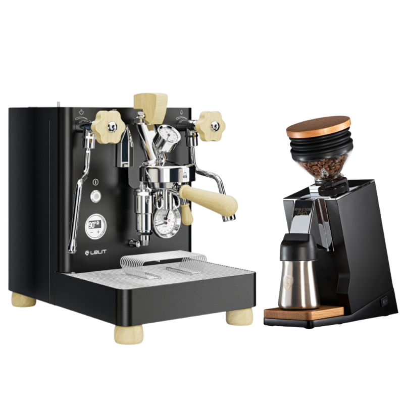 Lelit Bianca Black + Eureka Mignon Single Dose Pro Bundle