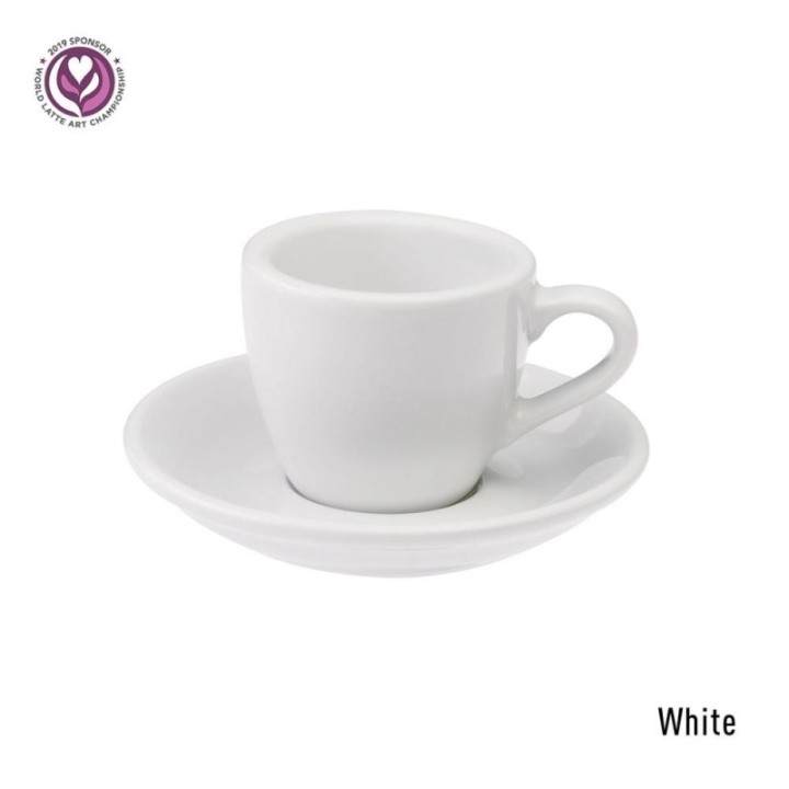 LOVERAMICS EGG ESPRESSO CUPS AND SAUCERS 80 ML - SET OF 6